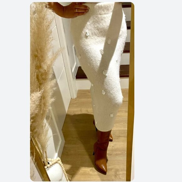 Zara SEQUIN ALPACA BLEND KNIT SKIRT Size L NEW WITH TAG! - Picture 12 of 12